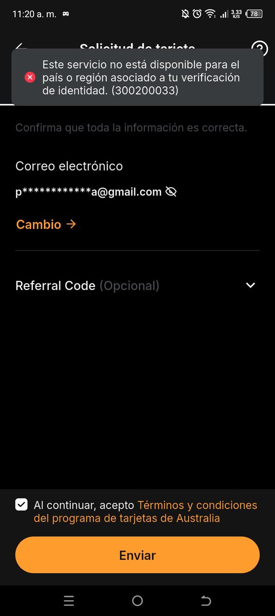 AndaraPabloD's tweet photo. @Bybit_Latam @patomesright tengo entendido que la tarjeta de Bybit ya funciona en Venezuela pero no me deja pedirla me dice esto https://t.co/pC7zBXPgCY
