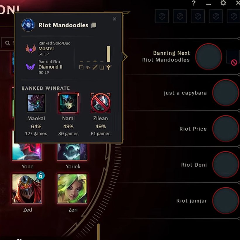 maisesportsbr's tweet photo. 🚨 Riot implementará novo sistema de draft na Ranqueada-5.

O modo ranqueado de equipes 5v5 passará a exibir informações do time adversário durante a seleção de campeões:

🔸 Nick e Ranque
🔸 Posição que mais joga
🔸 Campeões mais escolhidos https://t.co/eLSpHmt5vY