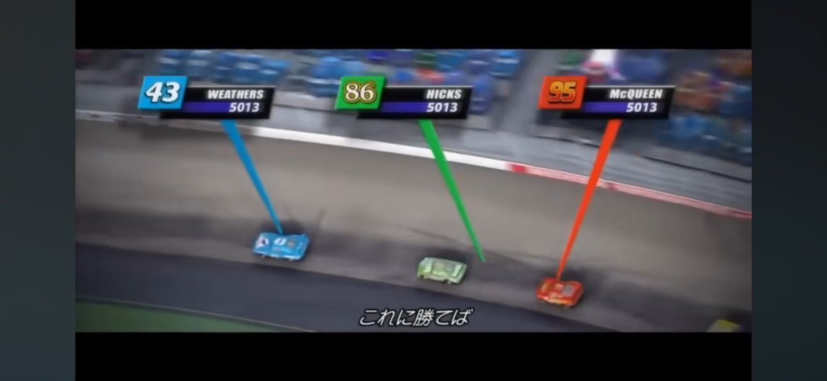 Monte_DR3EO31's tweet photo. 幼少期にカーズを観て育って、その後2012年ぐらいからG+でNASCAR観るようになって中継のエフェクトの線が伸びてるやつ実際にあるんだって知ったときはワクワクしたよね https://t.co/8Rl4WSMLF2