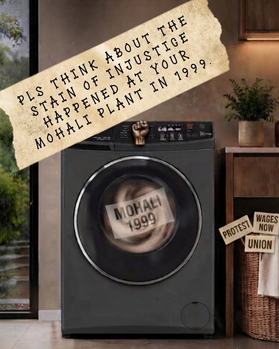 TheSanatanFacts's tweet photo. @GodrejAppliance Yes your #WashingMachine  can remove 100+ stains! 
Pls look back on stain of injustice happened at your mohali plant in 1999! 
Where you sacked employees in 1999. Pls give justice 🙏😢
#JusticeForGodrejWorkers 
#Godrej 
@GodrejInterio4U @GodrejProp @GEAppliancesCo @barandbench https://t.co/Ezi4yzDJ7E