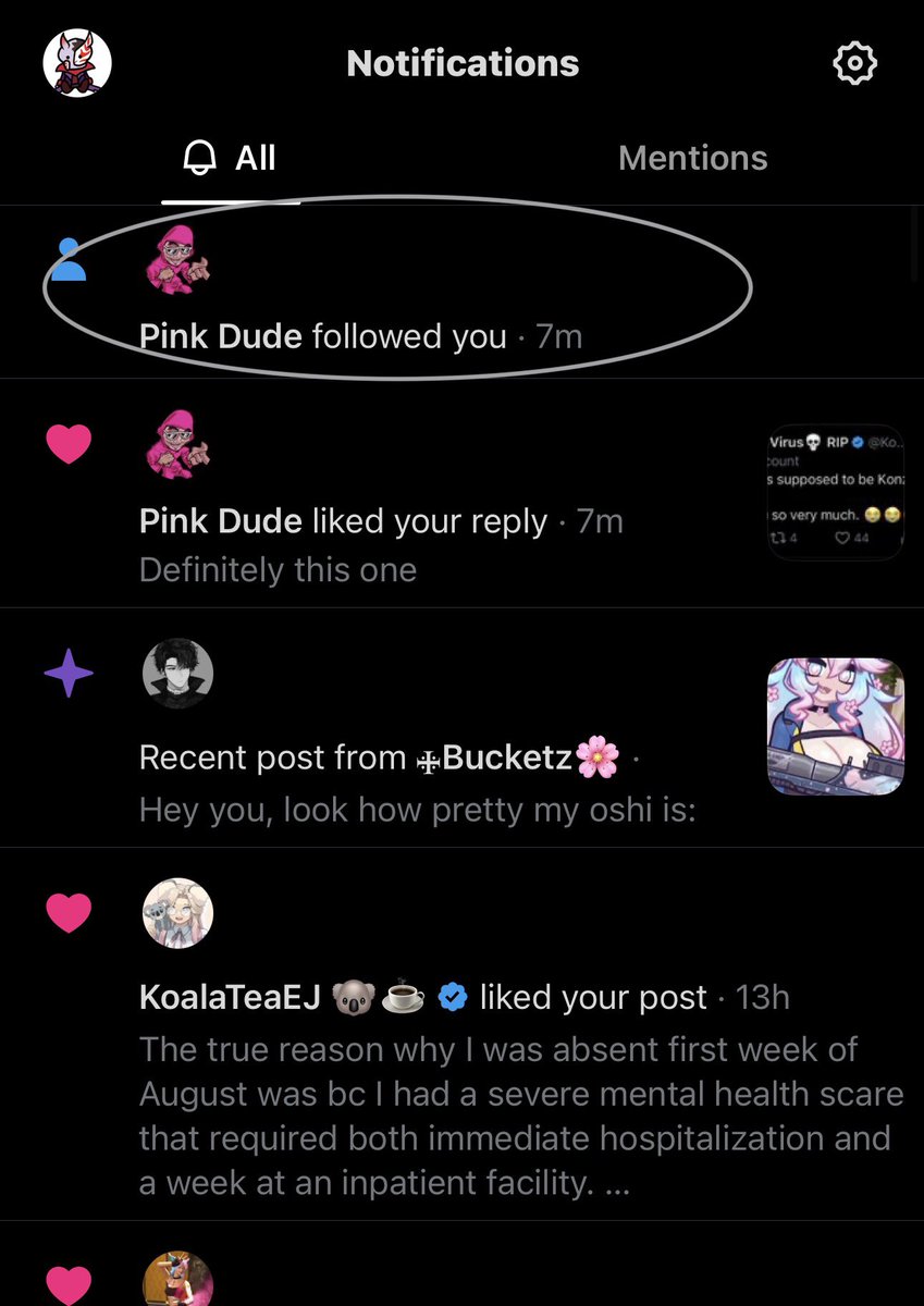 Kon_datsu's tweet photo. I feel honored to be followed by @The_Creator589, this all feels like a dream. Thanks again, Pink Dude! ^w^ https://t.co/p0DM2h6swt