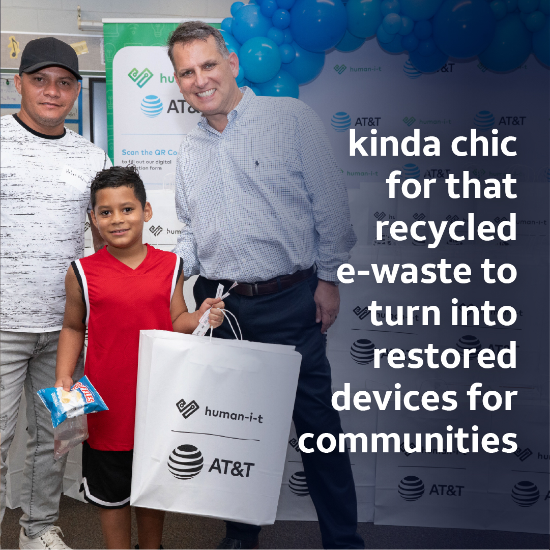 ATTimpact's tweet photo. ♻️ Kinda chic to recycle your old devices and e-waste.
What's even chicer? Turning recycled tech into restored devices that help students stay connected and confident heading back to school while expanding connectivity in communities nationwide. 💙 https://t.co/LZl6DKiTzu