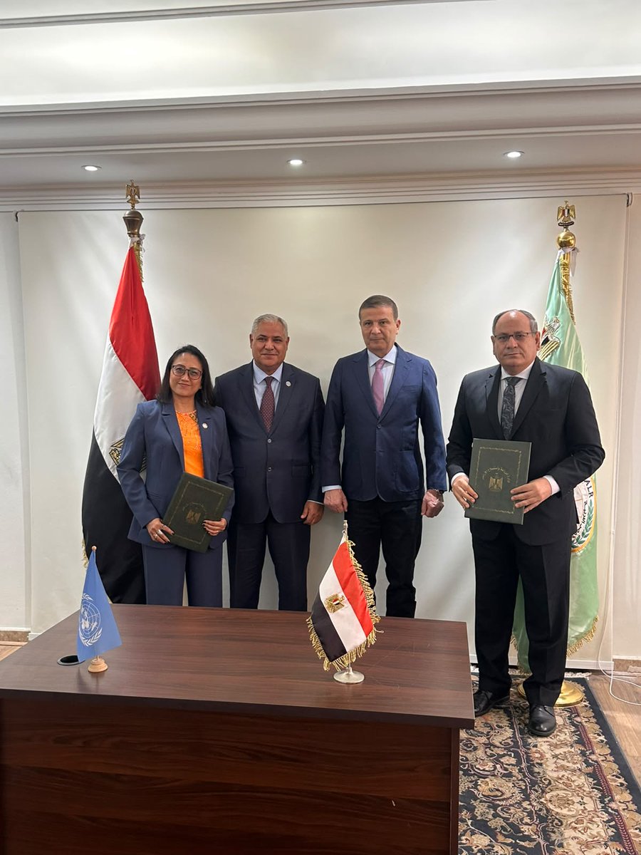 FAOEgypt's tweet photo. A major step towards a more resilient &amp;sustainable agricultural future in Egypt!
@FAO and @agricultureagr signed two new projects to advance rural development in South Sinai &amp;unlock the potential of Egypt’s olive value chain, creating opportunities for farmers &amp;rural communities. https://t.co/f3MJKLdcpJ