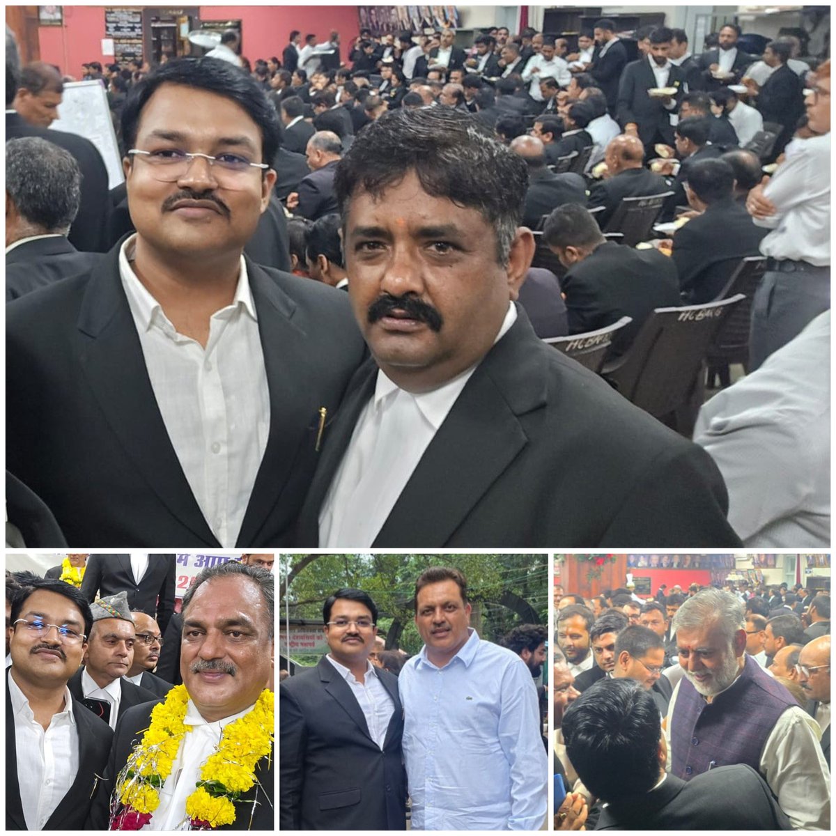 akash_jbp's tweet photo. म. प्र. उच्च न्यायालय अधिवक्ता संघ के शपथ ग्रहण समारोह में मुख्य रूप से मा.कैबिनेट मंत्री श्री @prahladspatel जी,मा.महापौर श्री @JagatAnnu जी उपस्थित हुए  समस्त कार्यकारिणी एवं आदरणीय अध्यक्ष श्री Mrigendra Singh जी एवं मा.सचिव प्रिय भैया श्री Aseem Trivedi जी को हार्दिक बधाई https://t.co/9AtmAd9HpL