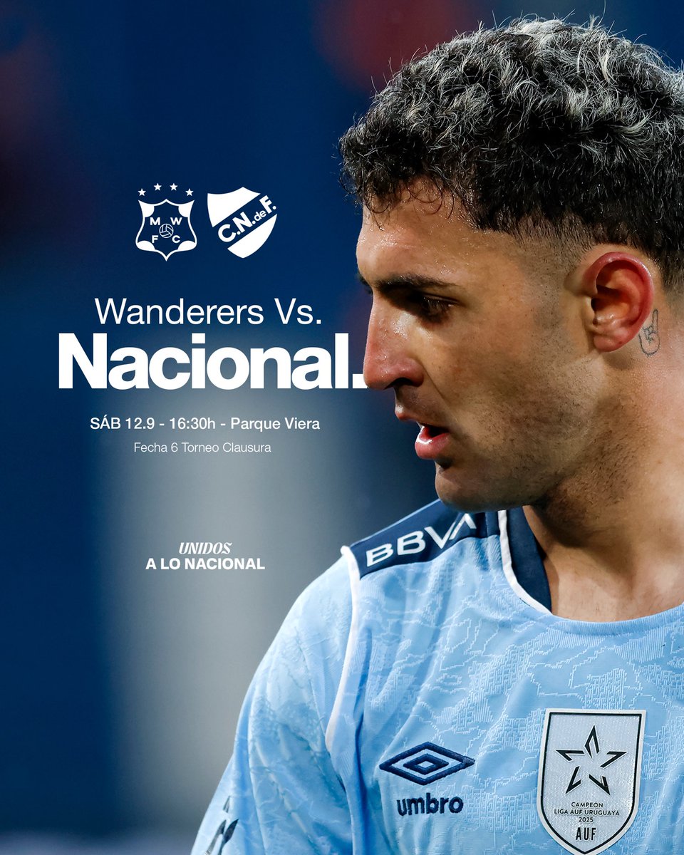 Nacional's tweet photo. 🔜 Visita a Wanderers por la 6ta del Clausura https://t.co/jYNMY8ksnh