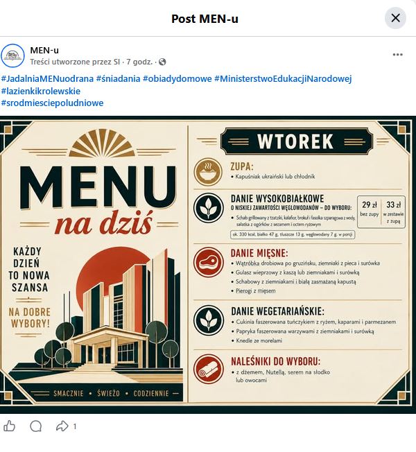szef_dywizji's tweet photo. Ludzie, obudźcie się ‼️

Kiedy Wasze dziecko dostało w szkole kaszę z soczewicą i listek sałaty...

Ministra edukacji Barbaria Lewacka i gruby Staszek mogły się raczyć w bistro Ministerstwa Edukacji Narodowej:

schabem grillowanym
wątróbką drobiową po gruzińsku
gulaszem wieprzowym
schabowym z ziemniakami i kapustą
lub pierogami z MIĘSEM

Do wyboru, do koloru!

Menu z DZIŚ!