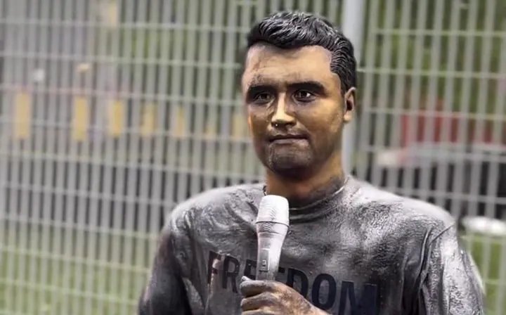 dudegoy's tweet photo. What if the Charlie Kirk statue is actually a Kirkifed version of that one Cristiano Ronaldo statue https://t.co/MTKaS7NGZ1
