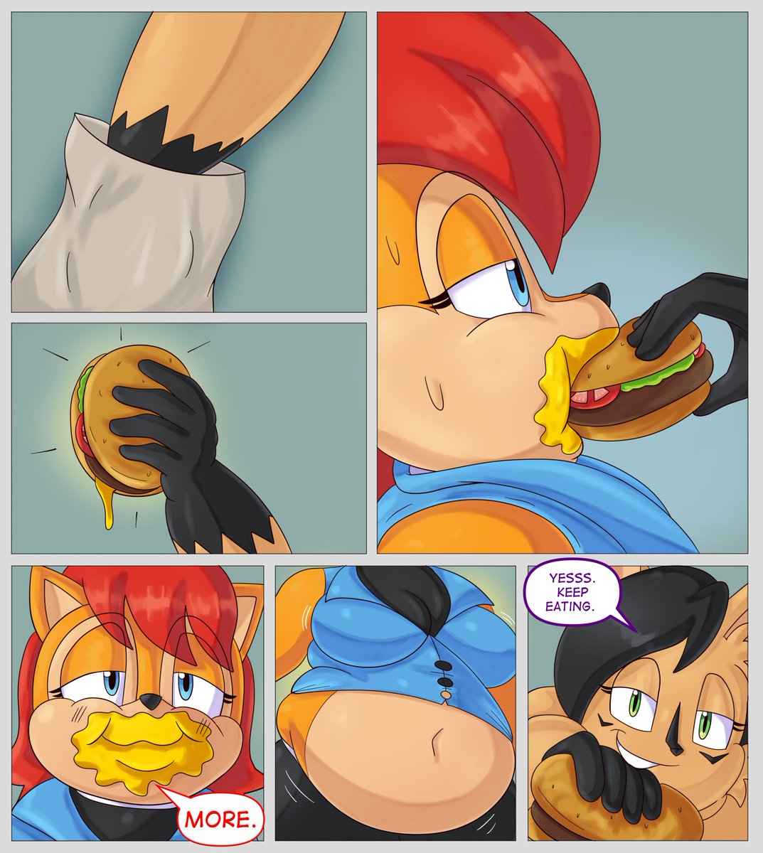 allola1101's tweet photo. Part 14 of a comic commissioned by
@Mahiru_Friends ! 
How the tables have turned!  #sallicole #fatfur #bbw https://t.co/RmH4aYtX4F
