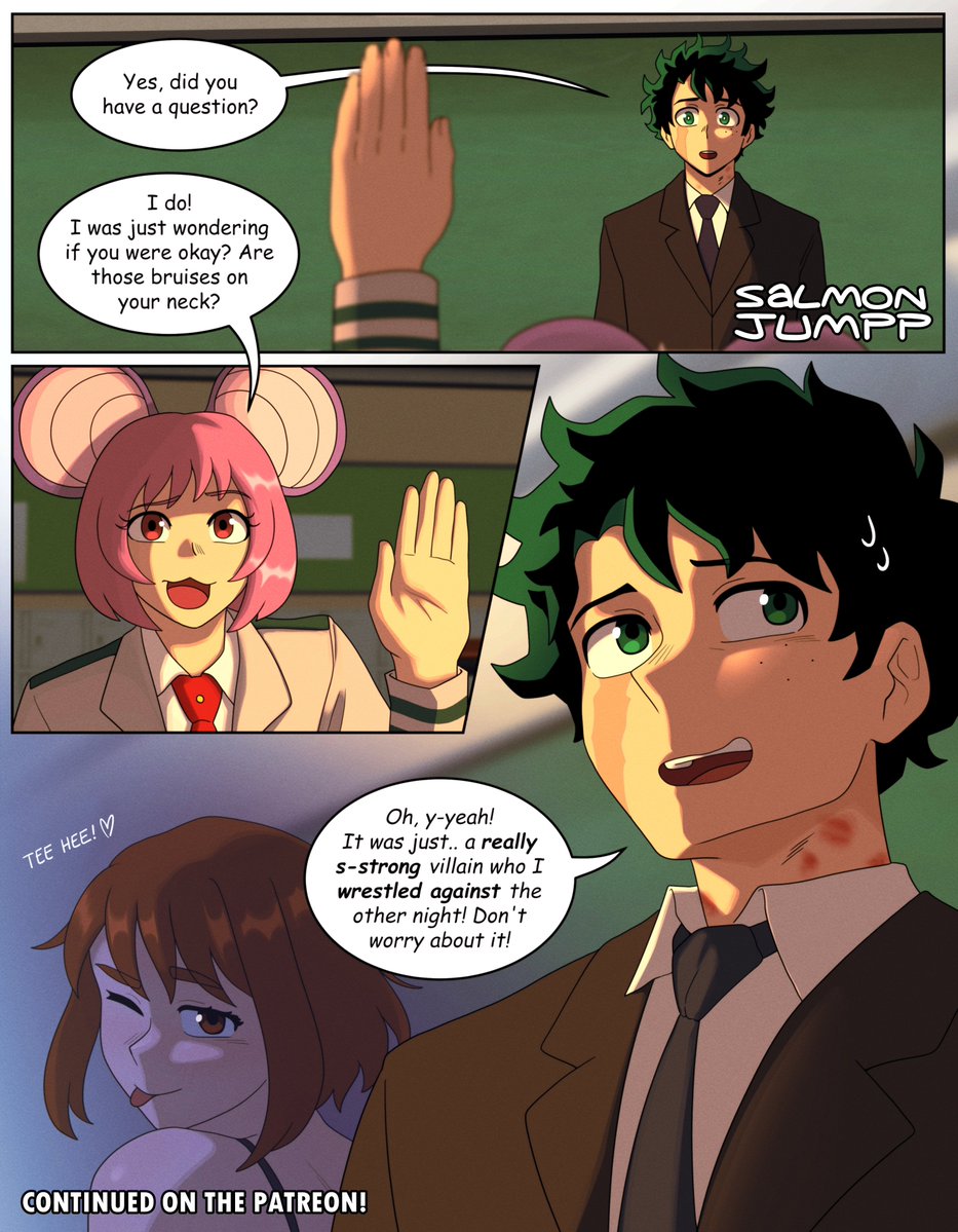 Salmonjumppsfw's tweet photo. Ochako Loves Deku 03 (1/2) https://t.co/UmfMYaoPYR