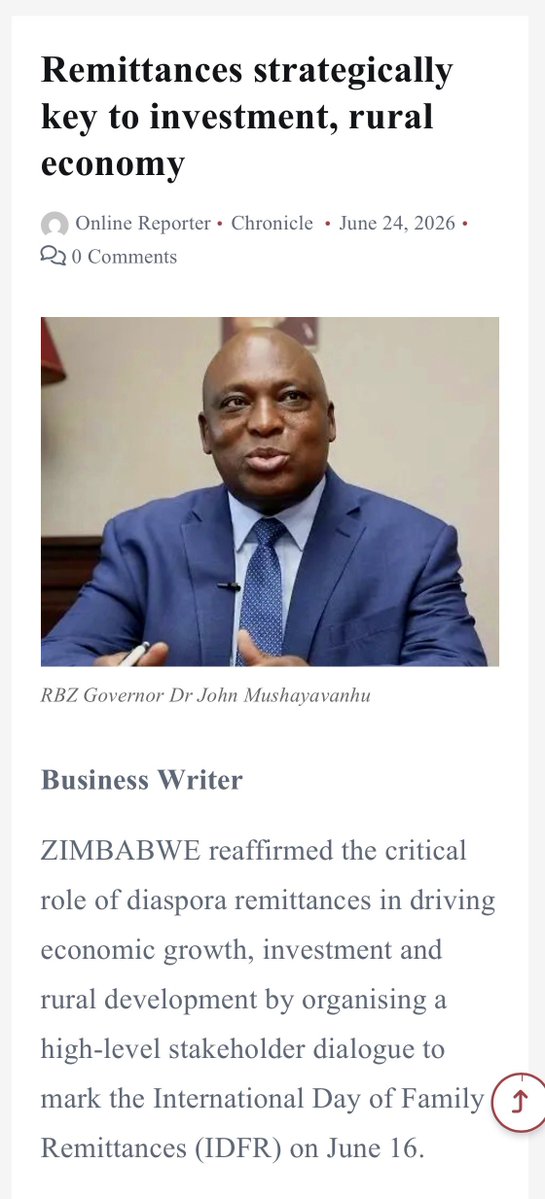 enkudheni's tweet photo. #Zimbabwe
GOVERNMENT REAFFIRMS COMMITMENT TO MOBILISE #ZIMDIASPORA CAPITAL FOR PRODUCTIVE INVESTMENT✅
The Government of Zimbabwe, through the Ministry of Foreign Affairs and the RBZ, is committed to channelling diaspora remittances from consumption into productive investment and long-term wealth creation.
Zimbabwe receives US1.62 billion in early 2026 a 24% rise year-on-year. Remittances now contribute 8.1% of GDP and 15% of foreign currency receipts, yet remain largely directed to household expenditure.
RBZ Governor Dr John Mushayavanhu stated: "By deepening financial inclusion and innovation, we can transform remittances from household support into catalysts for investment, enterprise development and inclusive growth."
New Financial Instruments – The RBZ is introducing securitised instruments backed by remittance flows, removing sovereign risk to unlock over US$1 billion annually into capital markets. Diaspora Bonds, a Diaspora Mining Fund, and a Development REIT are also under development to channel billions into infrastructure and productive enterprises.
Investment Incentives – Finalised incentives include tax breaks, simplified registration, land access for diaspora ventures, full profit repatriation, 100% foreign ownership, and digital licensing. The RBZ affirms "Capital in, capital out" investors may repatriate principal and profits, and borrow up to US$20 million offshore without prior approval.
Inclusive Policy Formulation – The Government insists diaspora voices must shape the Zimbabwe Diaspora Policy (2025–2030). Why this matters: diaspora input ensures market-ready products (competitive returns, global compliance), builds trust through co-ownership, provides AML/KYC intelligence to de-risk banking, injects sectoral expertise (fintech, agritech, renewables), offers real-time market intelligence, and establishes accountability for sustained policy delivery.
The Ministry has benchmarked best practices in Ghana, Nigeria, India, Ethiopia and Canada, and is scheduling formal consultations across the UK, South Africa, Australia, and the US to finalise the framework.
A Call to Action – President Mnangagwa has directed ambassadors to "develop robust models to harness diaspora remittances as investment capital." As Zimbabwe implements NDS2 (2026–2030), we call on all diasporans to join upcoming consultations, engage embassies, and move beyond remittances to become co-owners of our national future through productive investment that creates jobs, builds industries, and generates lasting prosperity.
https://t.co/8BLIePOtma
___________________________
@ZimGvt_NDS1
@Zim_Vision2030
#NyikaInovakwaNeveneVayo
#IlizweLakhiwaNgabanikaziBalo
#EconomicChimurenga 🧱by 🧱🇿🇼
___________________________ https://t.co/E2tEycOsOZ