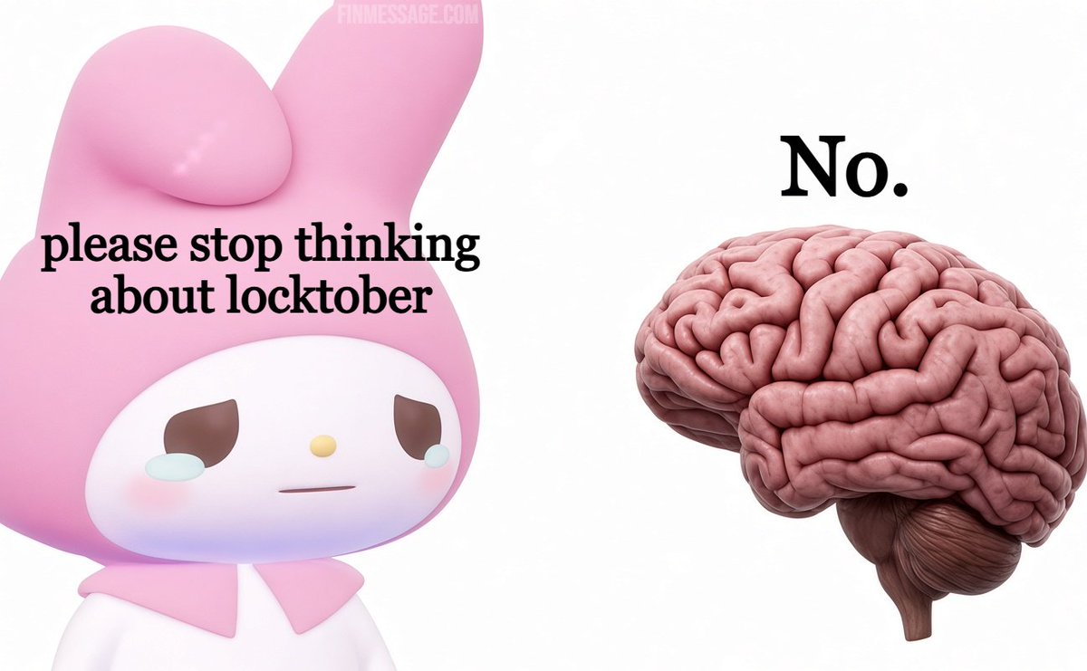 FINmessage's tweet photo. the brain always knows best!🧠

p.s. only one week until locktober! https://t.co/NycGWc2yK5