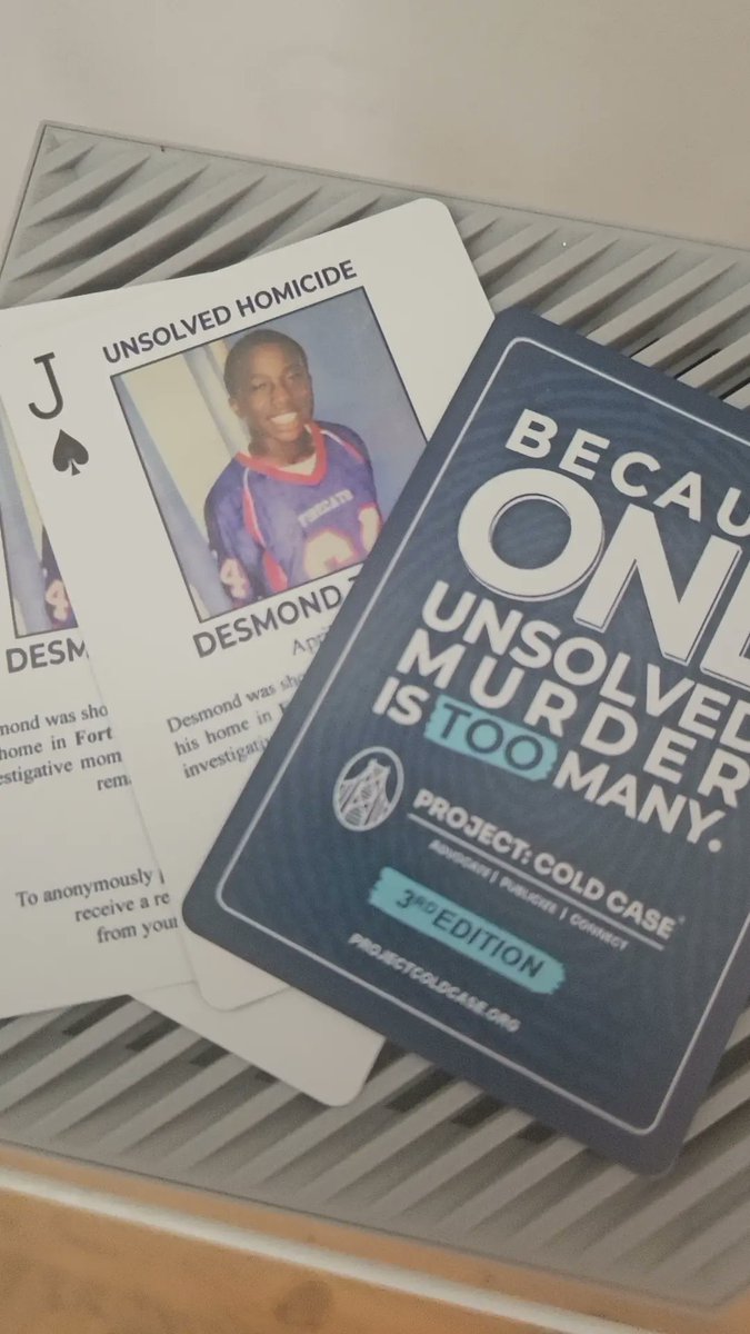 grieving_mam's tweet photo. @projectcoldcase thank you for advocating for my son (Desmond 💙 13) 3rd Edition Cold Case Playing Cards (Duval) https://t.co/xR5tMcpiiW