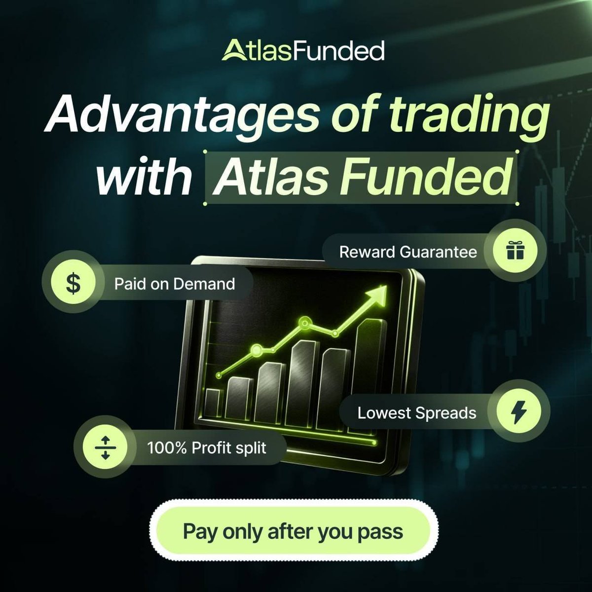 Aleeyou_Jr_'s tweet photo. Trading should reward you, not drain you.

With Atlas Funded you get:

- Reward Guarantee 
- Instant Zero 
- Lowest spreads 

And the best part? Pay only after you pass.

Zero excuses left not to start. https://t.co/NdK6BiUG4Q https://t.co/ewtQoZI6YB