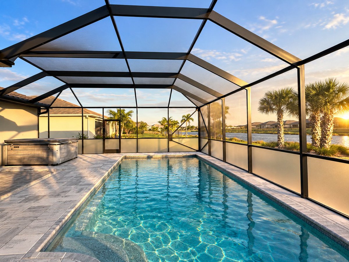 FactoryScreen's tweet photo. A screen enclosure shouldn’t steal the view. 🌴

This two-story Sanibel project uses Picture View sections to keep the backyard feeling bright, open, and connected to the Florida landscape.

More protection. Same beautiful view.
https://t.co/tmunuU0d4e https://t.co/fqbTMomc59