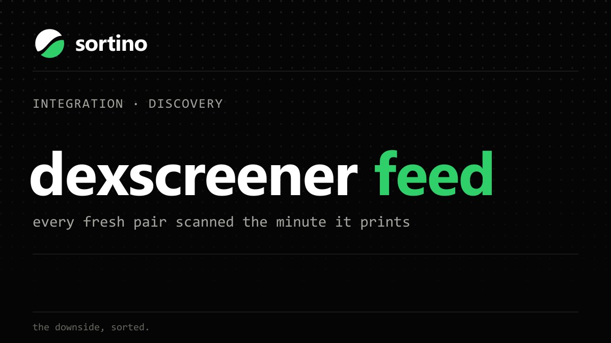 Sortinofi's tweet photo. the scanner reads dexscreener the block a pair prints and runs it straight into the funnel

most candidates die there. the handful that clear it are the entire edge https://t.co/tajkdvYq2l