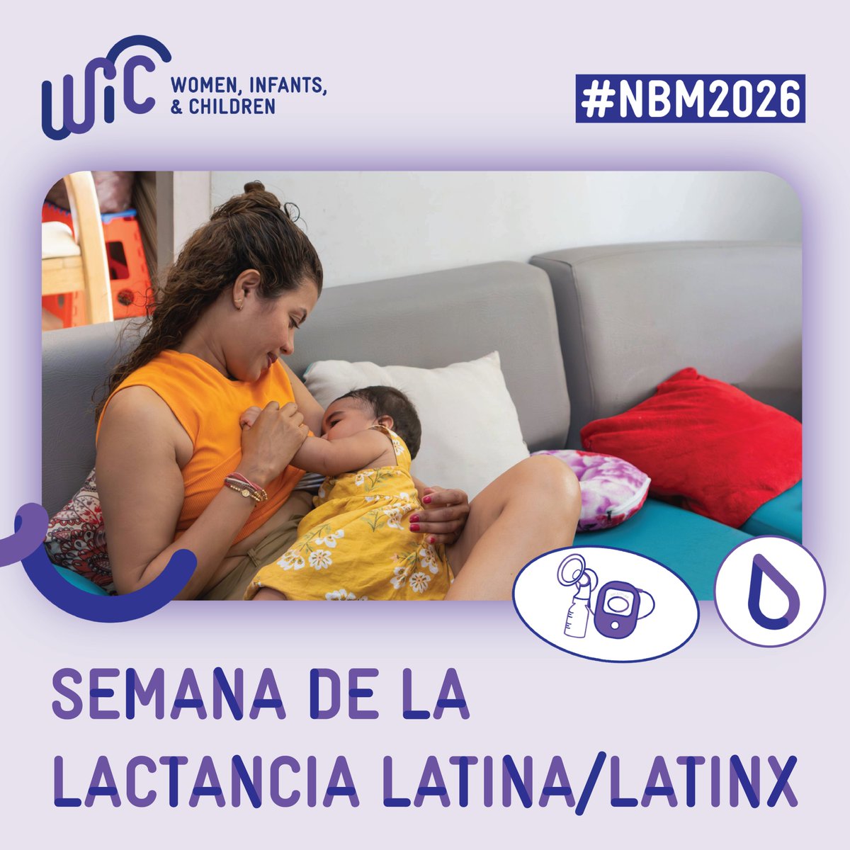 Puentes_SC's tweet photo. Esta semana se celebra la #SemanaDeLaLactanciaLatina. El WIC se enorgullece de apoyar a las personas latinas que amamantan en todo Estados Unidos con paquetes de alimentos adaptados a su cultura y a las necesidades nutricionales particulares de su familia, y mucho más. https://t.co/ZO1ws2vfES