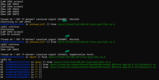 c_chandrasekara's tweet photo. Diagnosing Native Errors in .NET Apps Running in the Linux Containers (exit code 139) in AKS https://t.co/mQcQQMqwh5 #dotnet #azure #aks #kubernetes #linux #container https://t.co/4mNxYZK1fl