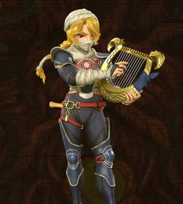RobinPoedev's tweet photo. Sheiks Redesign is genuinely awful. Fundamentally cowardly and regressive. the heavy face makeup, the long hair, the more feminine figure, id honestly be surprised if they even bother to he/him Shiek at all. 

This is, by a lot, the worst design change in the remake https://t.co/PHJvQYAkN6