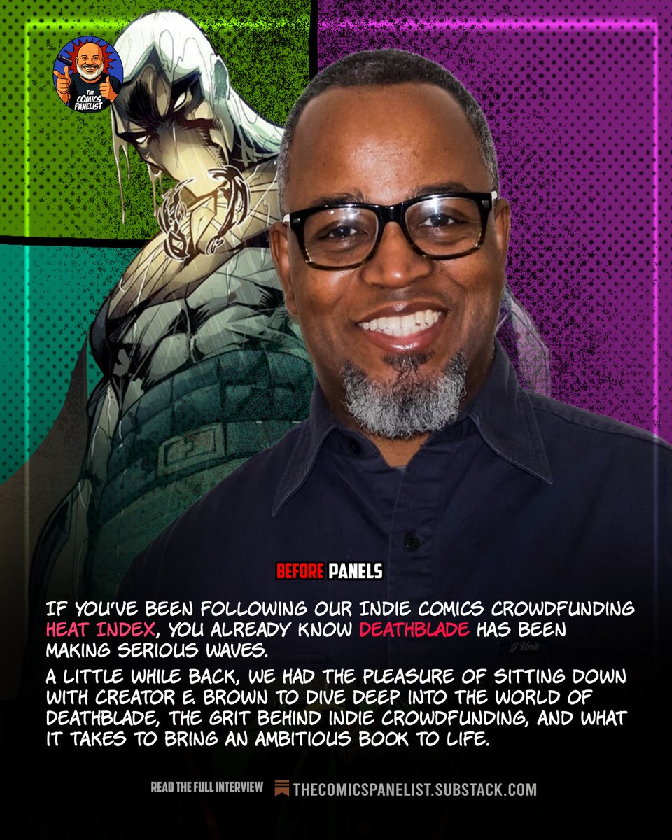 comicspanelist's tweet photo. Since ive got a lot of new followers here on Facebook and Subscribers on Substack, im resharing this Interview with Edward Brown , the creator of the Hottest project on our Indie Comics crowdfunding HEAT INDEX.
Read it on Substack:
https://t.co/tRP8Jk71Sc
#indiecomics #substack https://t.co/LnqEIuawTA