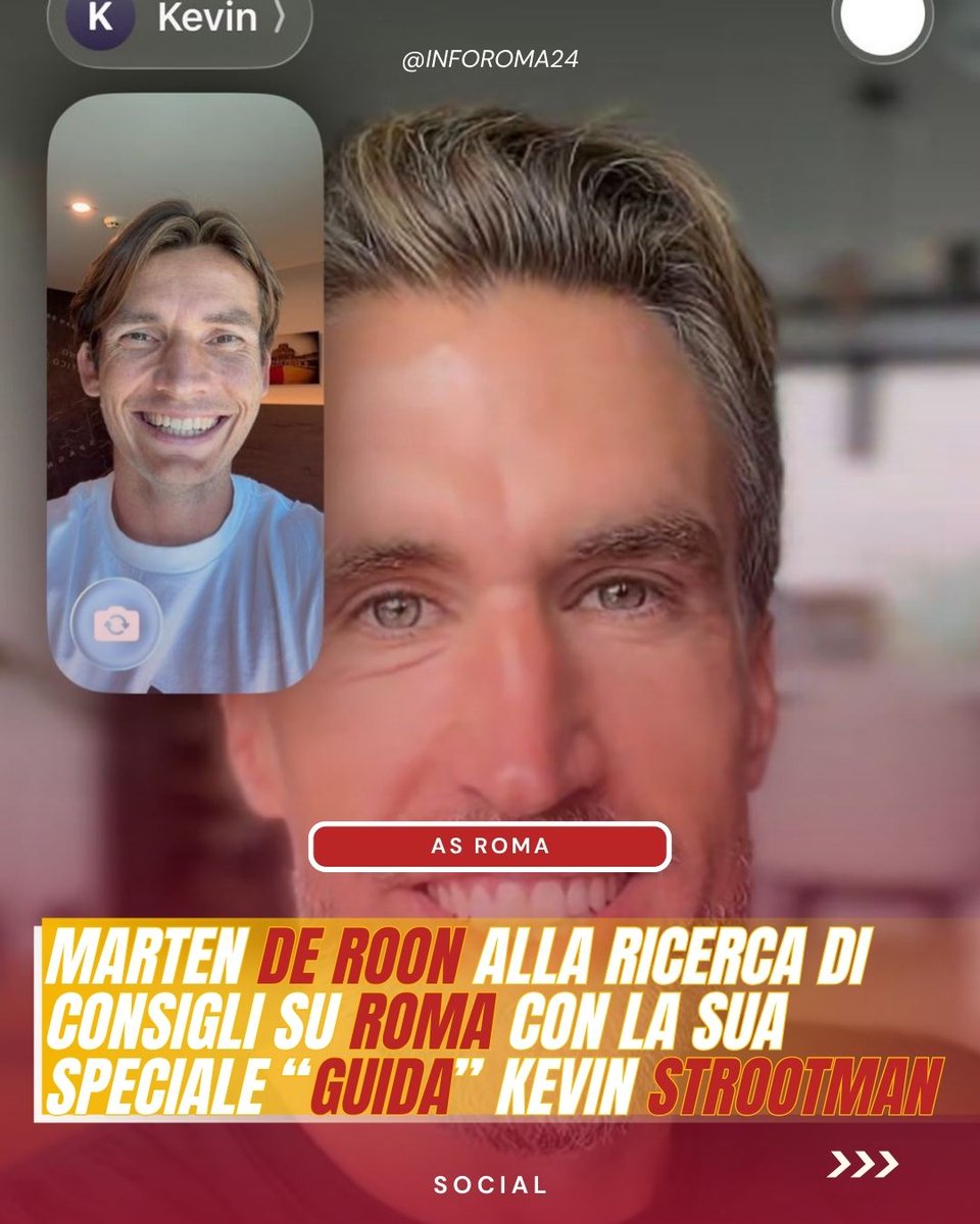 inforoma24's tweet photo. 🟡🔴 Marten #DeRoon alla scoperta di Roma grazie ai consigli della sua speciale “guida”: Kevin #Strootman
🤝 Il neo centrocampista dell’#ASRoma ha condiviso su instagram uno scatto che lo vede protagonista assieme all’ex numero 6 giallorosso.
📲 @Dirono https://t.co/rZWZxKmPLH