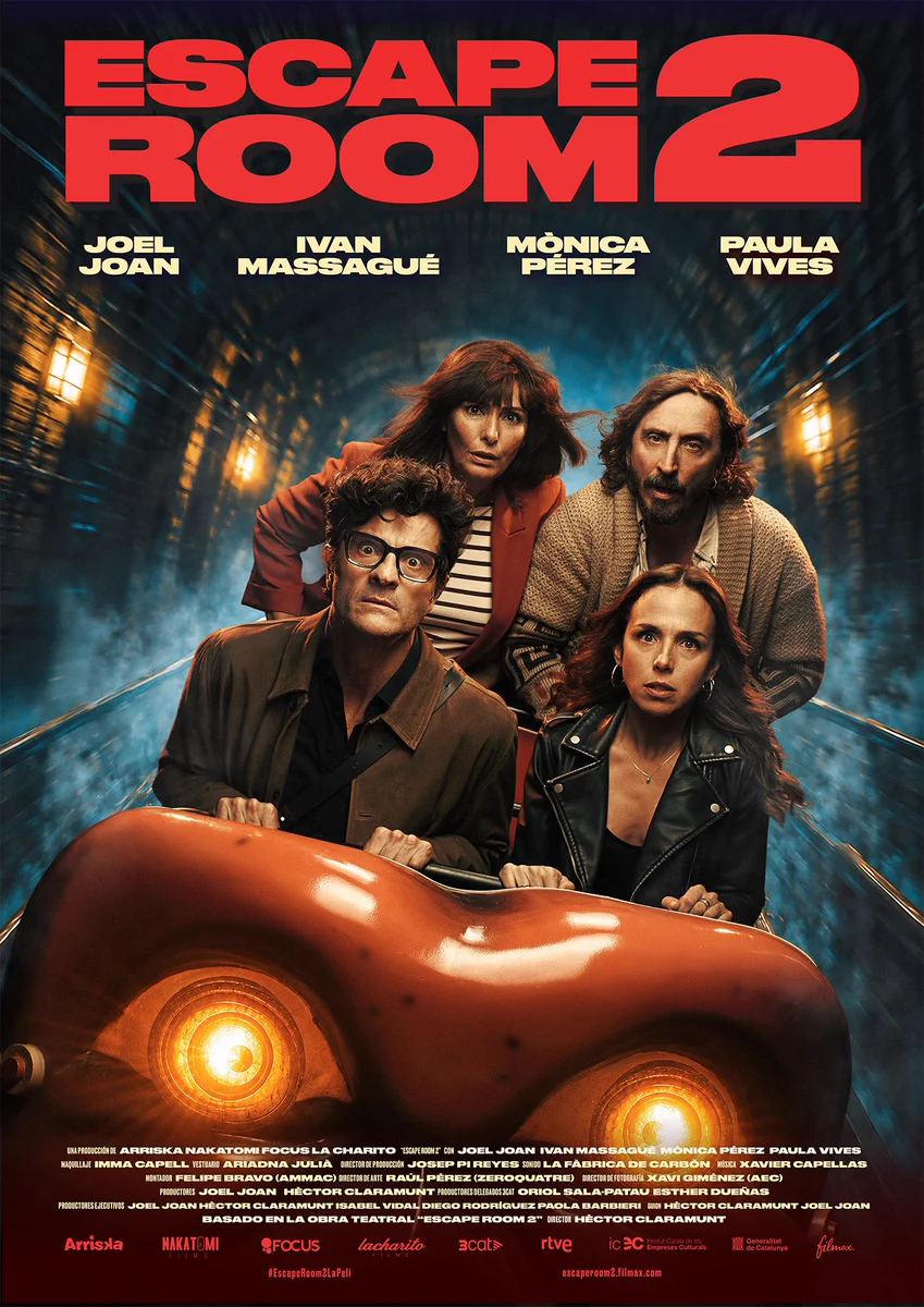 Joel Joan, Paula Vives, Mònica Pérez e Iván Massagué protagonizan 'ESCAPE ROOM 2', la adaptación cinematográfica del gran éxito teatral.