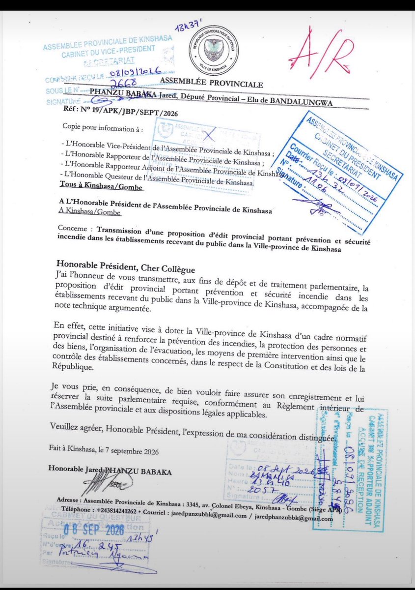 kamba82's tweet photo. RDC 🛑 INCENDIES À KINSHASA : IL FAUT AGIR AVANT LE DRAME !

Face aux incendies à répétition, l’élu de Bandalungwa @jaredpanzubbk propose un édit pour renforcer la sécurité dans les établissements recevant du public.

Alerte, évacuation, équipements, contrôles et sanctions : l’objectif est clair, prévenir pour sauver des vies.