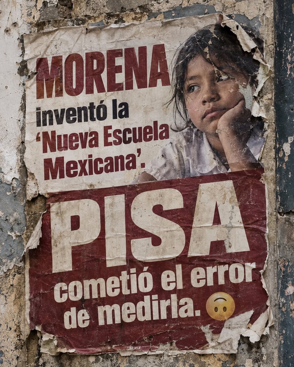 SocCivilMx's tweet photo. 🚨 La propaganda aguanta todo. PISA no. 🙃

Apenas 3 de cada 10 alumnos alcanzan el nivel mínimo en matemáticas.

La “Nueva Escuela Mexicana” tenía un pequeño problema: algún día alguien iba a medir los resultados.

🎥 Ve el análisis completo:
https://t.co/5sdAHeBPNl

#PrimeroLasFamilias #NoMásPoderAlPoder #FueElEstado