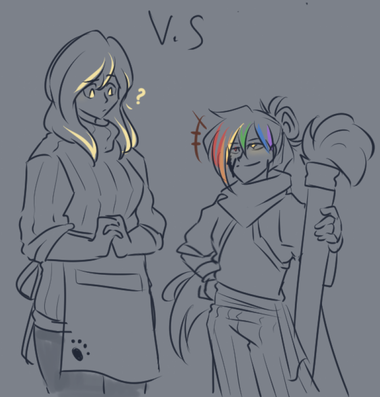 MerylinMiller04's tweet photo. CCINO v.s INK
(1/2)

(I love you Ccino, but also Ink's such a diva, I love you both guys <3 )
#ccinosweep #inksweep #utmv #sanspoll https://t.co/oYOm7V0itW