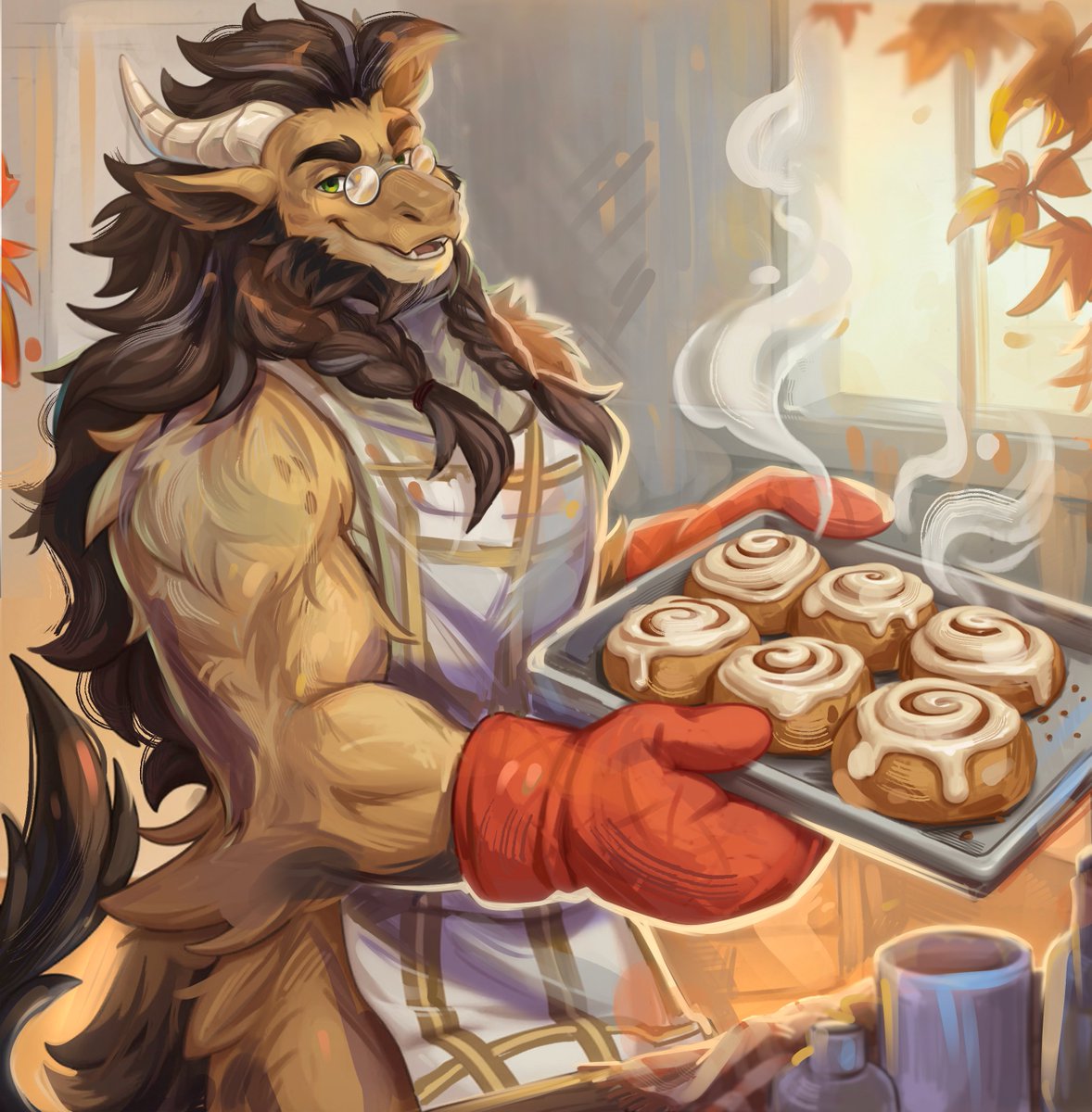 ArtByAkon's tweet photo. Currently working on the fluffiest dragon ever in a cozy autumn commission🍂

Here’s a little progress update 

#furryart #commission https://t.co/uysr24QnRc