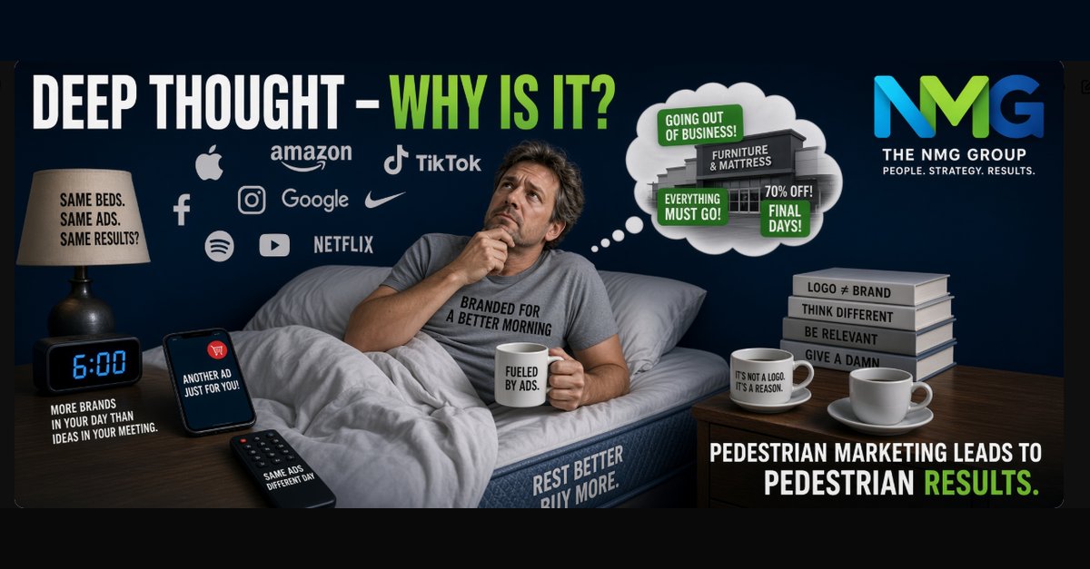 NapierMarketing's tweet photo. DEEP THOUGHT: WHY IS IT ...
Maybe you don't need more advertising. Maybe you need a reason for people to give a damn, BECAUSE YOURS JUST SUCKS. 😂

WHY IS IT  -  I’ll RANT, You Decide
https://t.co/xzzPLB1y2y https://t.co/XEhoplV5Zg