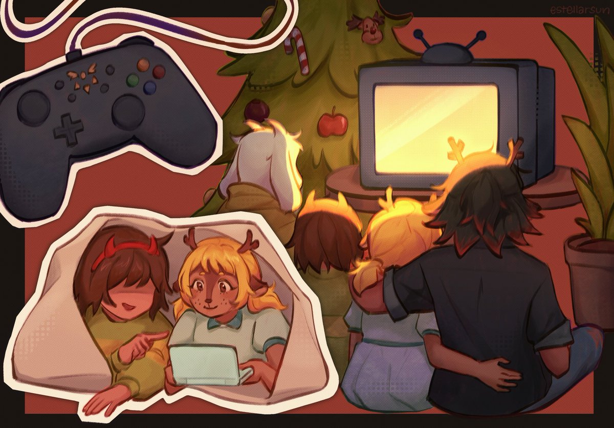 estellarsun's tweet photo. cozy nights 
#deltarune #kriselle #dessriel https://t.co/RFEIiHNKwr
