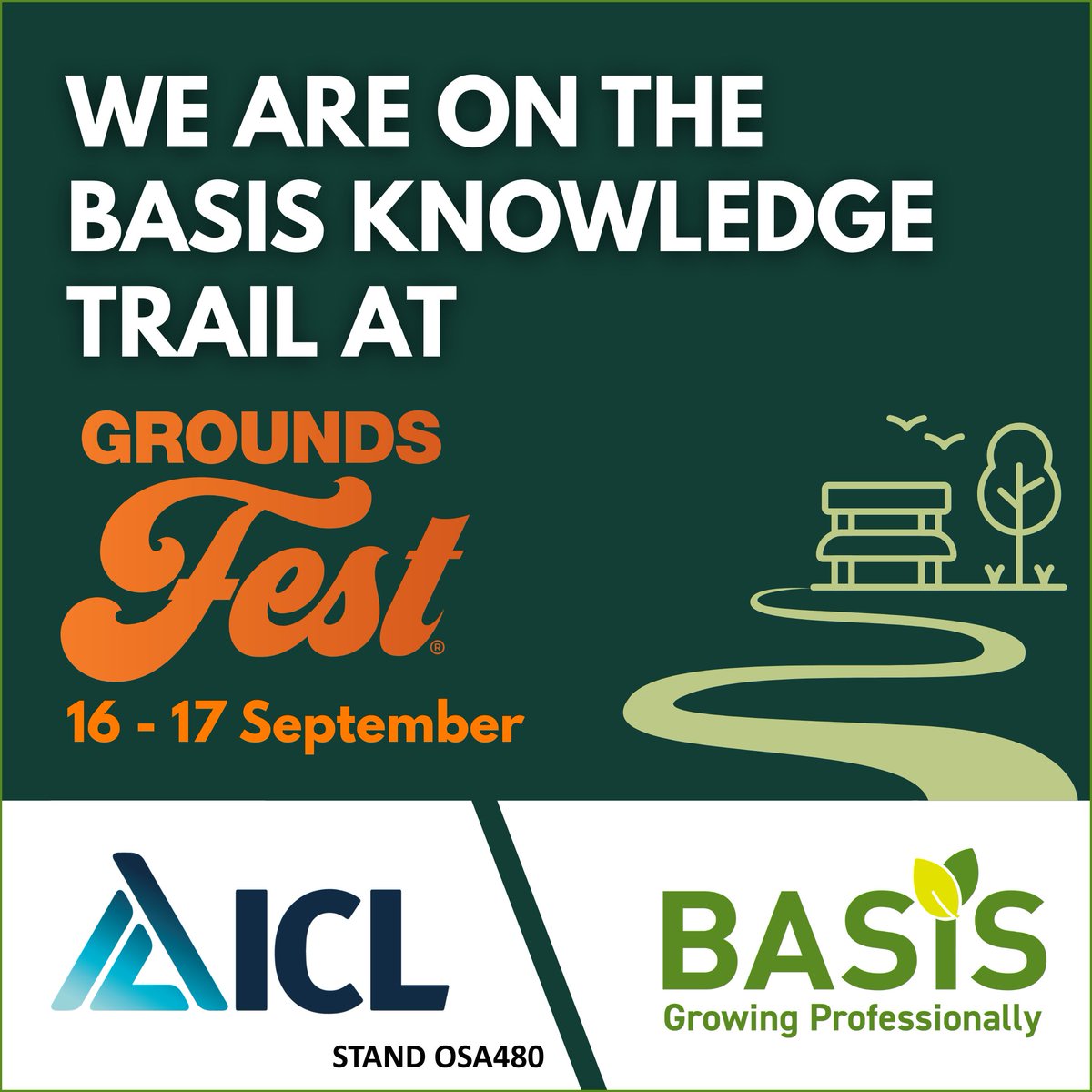 ICL_Turf's tweet photo. We will be exhibiting at @GroundsFest on 16-17 September and we are pleased to be taking part in the @BASISRegLtd Knowledge Trail.

The BASIS Knowledge Trail provides an opportunity for visitors to engage with exhibitors on technical topics while supporting professional development across the turf and landscape industry.

Our team will be available to discuss current turf management challenges, nutrient programmes, and practical approaches to maintaining high quality playing surfaces and amenity areas.

If you're visiting GroundsFest, you can find the us at Stand OSA480.

#TurfandLandscape