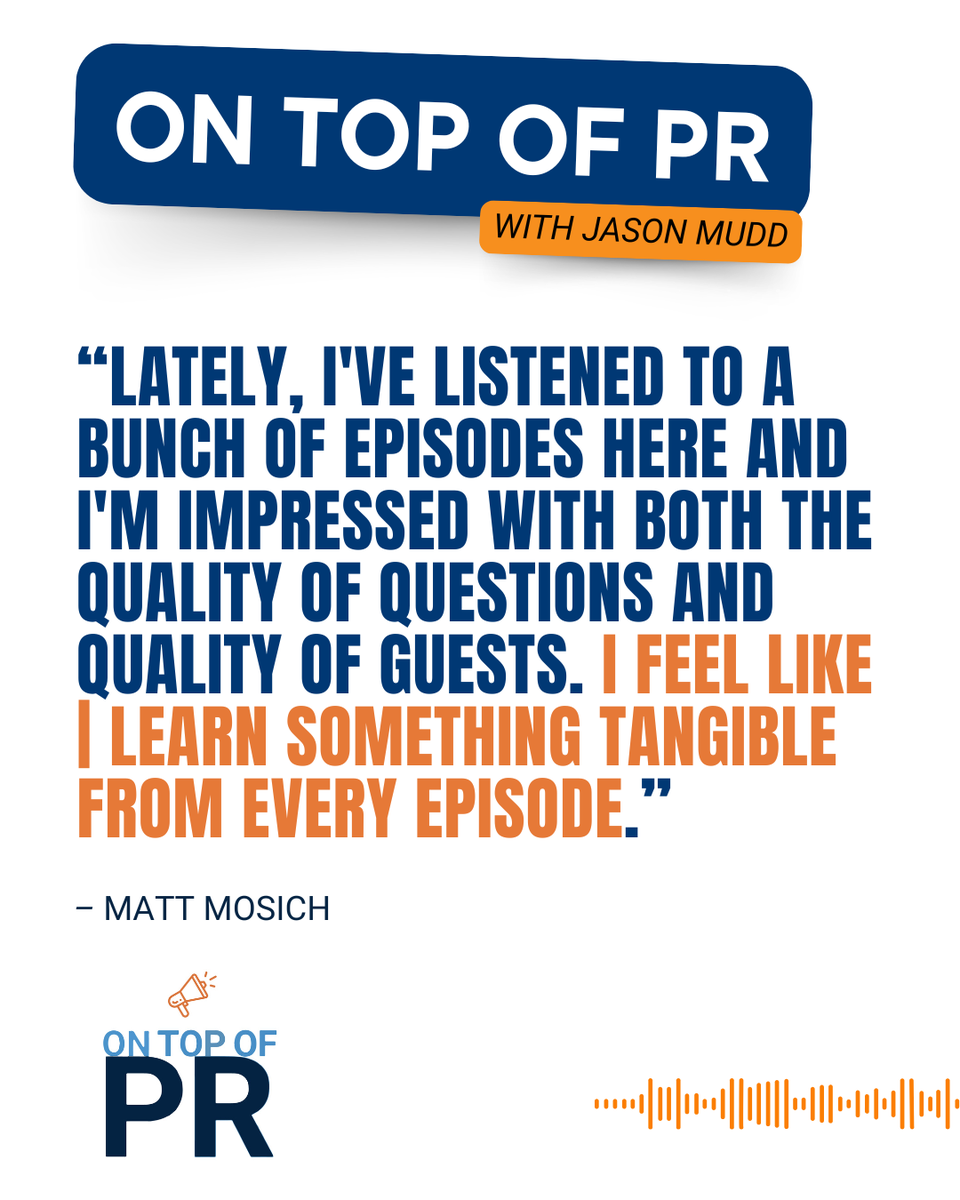 AxiaPR's tweet photo. Every review tells us we're on the right track. ⭐️ ⭐️ ⭐️ ⭐️ ⭐️

Thank you to everyone who has shared their feedback about On Top of PR with Jason Mudd.

⭐ Leave a review at: https://t.co/kMebj7GmDd

Thank you for listening and for being part of the On Top of PR community. https://t.co/Zl80igyHTe