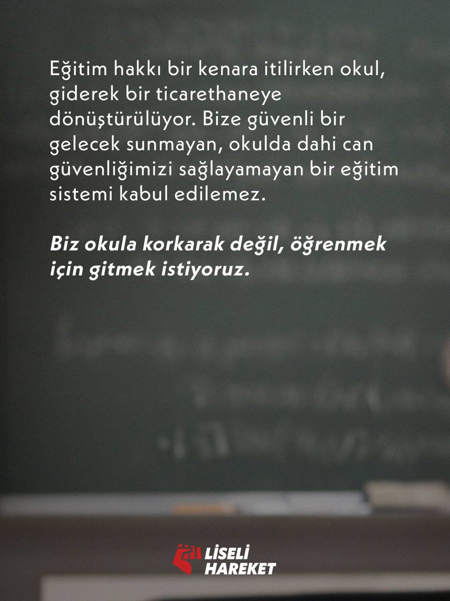 LiseliHareket's tweet photo. Bugün okulda başımıza ne gelecek?➡️

🔗 Eğitimin gerçek sorunlarını konuşmak için sen de katıl:https://t.co/ZD3DJHBn0A https://t.co/BFbN1w5ipj