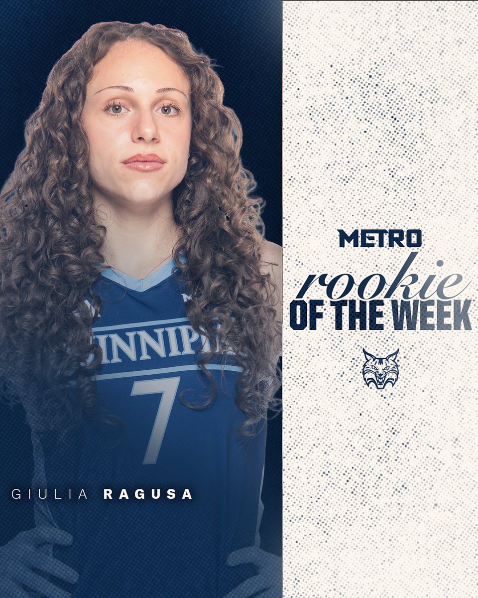 QU_WVB's tweet photo. Giulia Ragusa is the @MetroConfSports Rookie of the Week! 👏

#BobcatNation x #ClawsOutQU https://t.co/AsODMTsulX