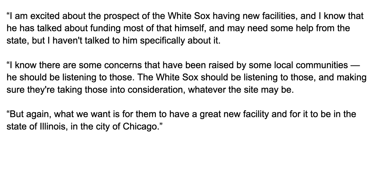 mitchtrout's tweet photo. Gov. JB Pritzker, at a Bloomington presser today, sounds bullish on Justin Ishbia's White Sox stadium pursuit: https://t.co/fTALrPzaE9
