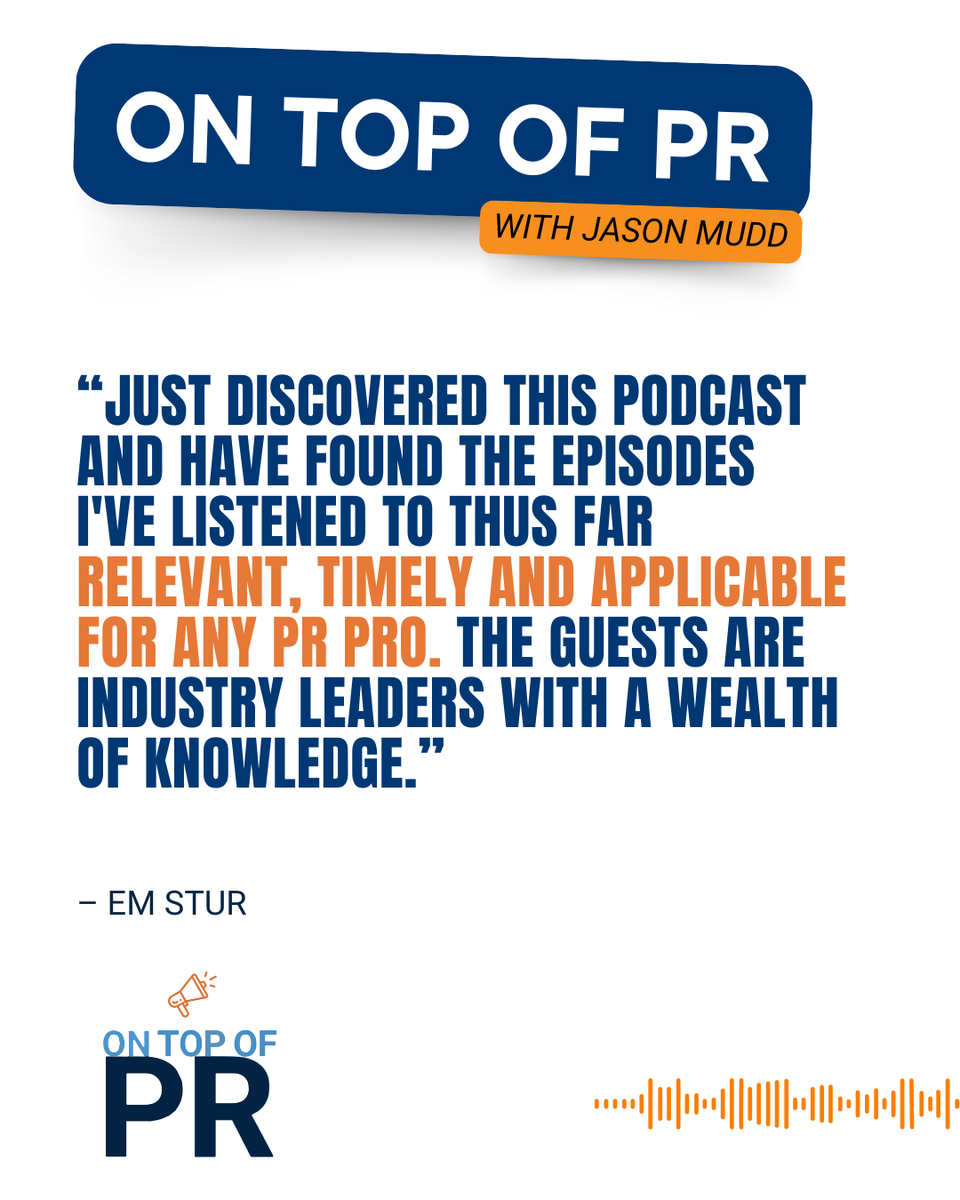 AxiaPR's tweet photo. Every review tells us we're on the right track. ⭐️ ⭐️ ⭐️ ⭐️ ⭐️

Thank you to everyone who has shared their feedback about On Top of PR with Jason Mudd.

⭐ Leave a review at: https://t.co/kMebj7GmDd

Thank you for listening and for being part of the On Top of PR community. https://t.co/Zl80igyHTe