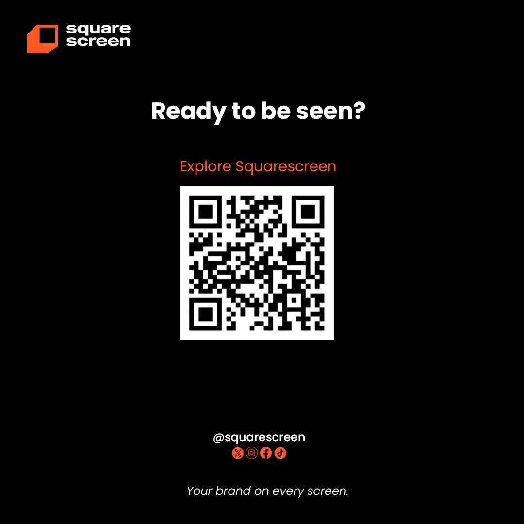 squarescreenio's tweet photo. Digital Out-of-Home (DOOH) takes advertising beyond the feed and into the real world.

And with Squarescreen, accessing those screens just got easier. 🟧

Your brand. On every screen.

#Squarescreen https://t.co/LnHXlI76ZL