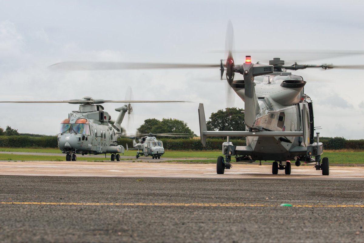 WHGA's tweet photo. What a sight it was hosting two Wildcats and a Merlin today as they stopped by for a refuel and bite to eat 🥪⛽️ 

If you’re a military visitor, don’t forget that we offer free landings and complimentary food when uplifting fuel with us!

#RoyalNavy #MerlinHelicopter #WildcatAH1 https://t.co/BlP03RYdE3