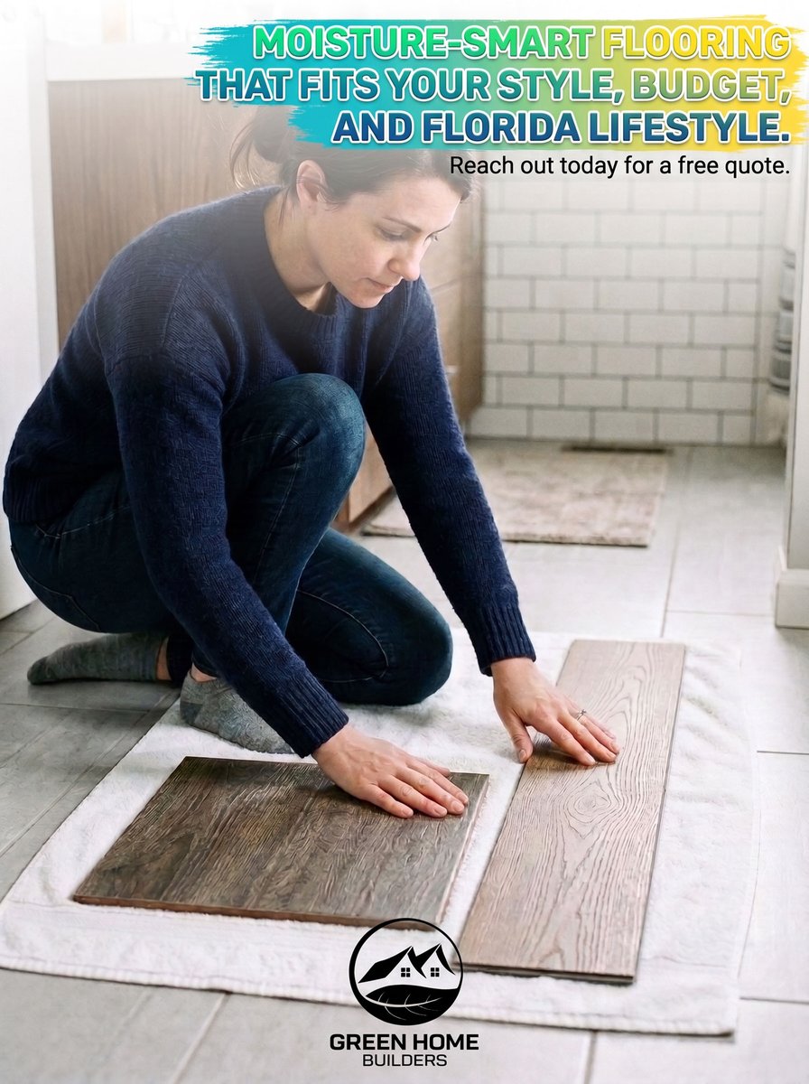 GHBUSA's tweet photo. Planning a Florida bathroom remodel? Between daily steam &amp; high humidity, choosing moisture-smart flooring is key! From dense porcelain tile to rigid-core waterproof LVP, discover the best options that won't warp or trap mold!

https://t.co/cMeOHCjjEM

Call today! (855) 554-7336 https://t.co/oSTSjfs94F