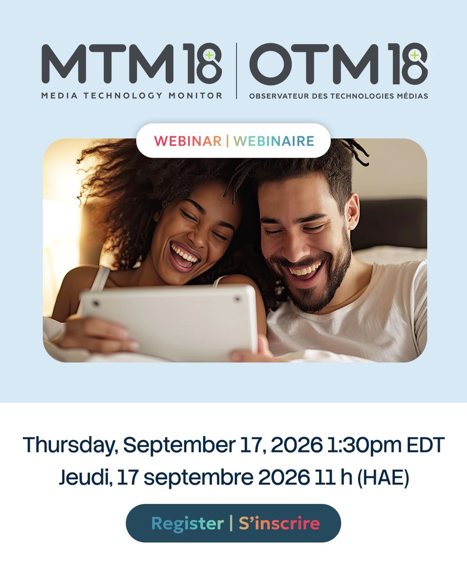 _NLogic's tweet photo. 📢 Join us on September 17 for an exclusive preview of the latest @MTMOTM 18+ 2026 data.
Register here: https://t.co/WiD0V1YJGp
#MTM #CanadianMedia #AudienceInsights #MediaMeasurement #NLogic https://t.co/8dhaGpAchH
