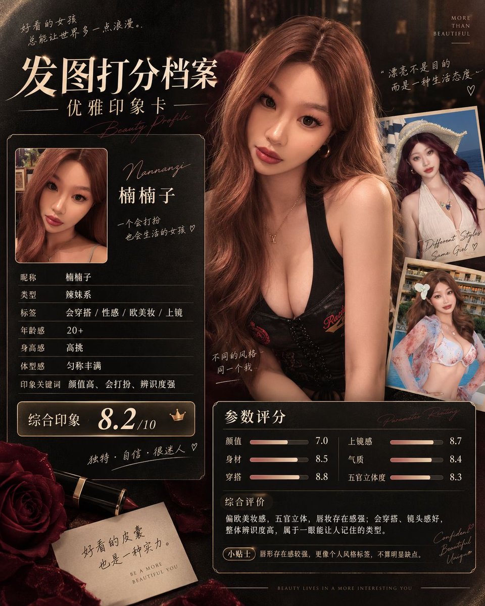 FelthamMil34376's tweet photo. 想制作打分档案可以找我，可以发一些个人信息和大头贴和日常的照片。
会根据你的颜值身材打分，还有风格，简短评价。
这是楠楠子大家可以@wu2022964622931 关注一下
#打分 #美女 #女神 #评价 https://t.co/KsJxbZuaeX