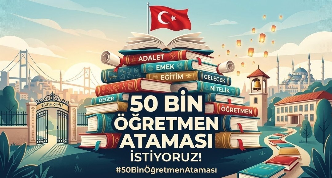 Tuba246392's tweet photo. 2026 AGS sınavı öncesinde Milli Eğitim Bakanlığı’ndan tam 50 bin öğretmen ataması talep ediyoruz. Eğitimde aksama olmamalı! #CBdenAgsye50Bin https://t.co/QmRyDEZ3lf