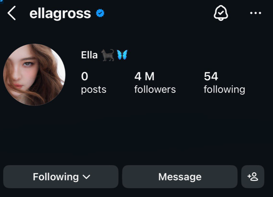 meovvbase's tweet photo. Ella Gross has the most followers of any individual kpop idol among the fifth generation of kpop idols. https://t.co/roIAqv3M7K