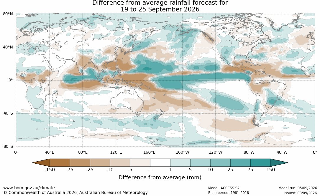 gaurav_kochar's tweet photo. 08/09/26 Global map
Rainfall anomaly vs average

 • Week of 12–18 September 2026
• Week of 19–25 September 2026 https://t.co/pZkOSZRdXA