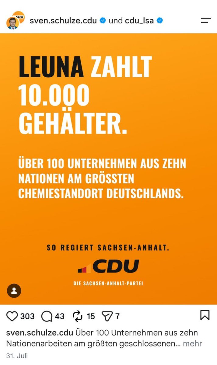 XzumTreme's tweet photo. Schulze von der CDU vor der Wahl und der aktuelle Ist-Zustand 😂🤡
Hätte man als Wähler übrigens erahnen können, wenn man die Agenda von der #CDU kennen würde: Deindustrialisierung von Deutschland! #Leuna https://t.co/79FQ0VHwGG
