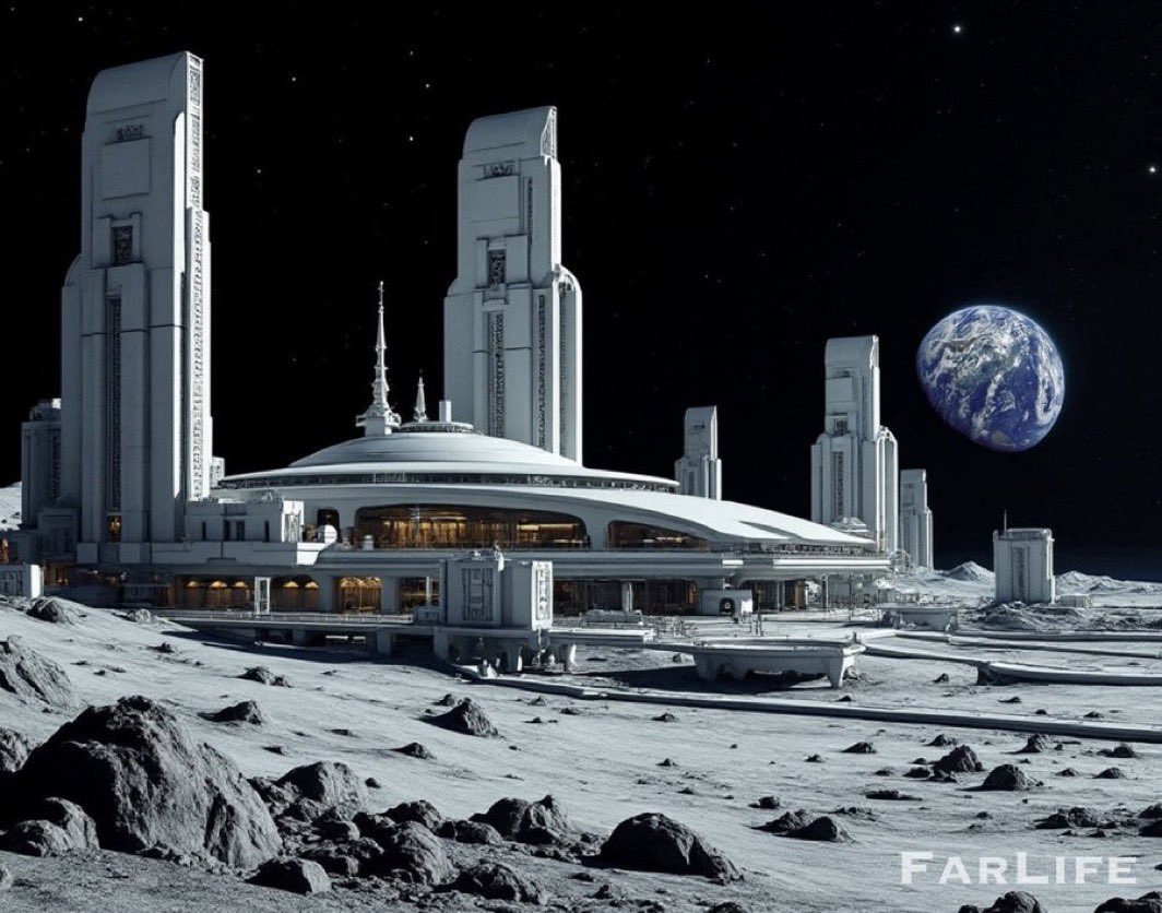 FarLife1's tweet photo. What would you name the first city on the Moon? https://t.co/93NB8YMaKh