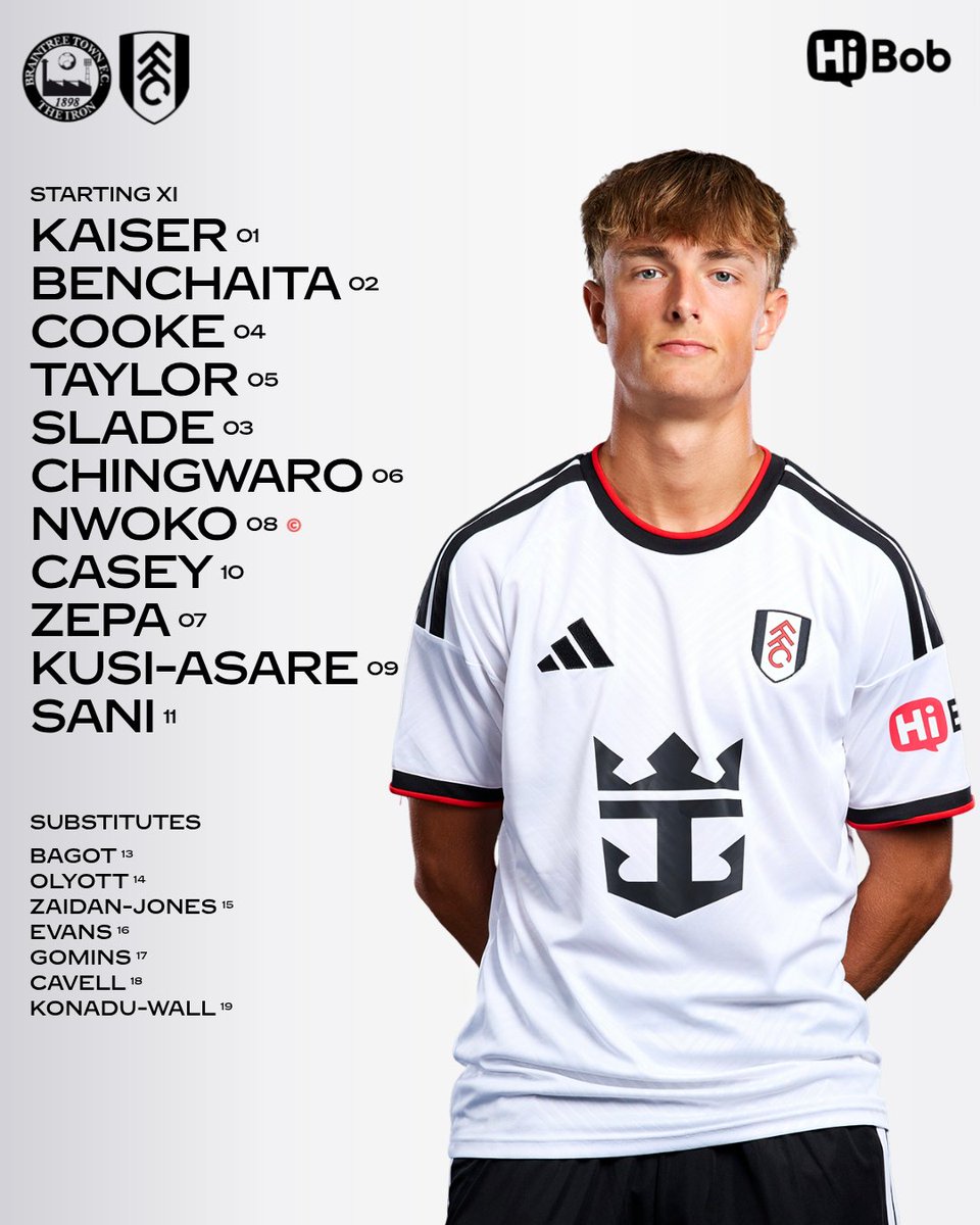 FulhamAcademy's tweet photo. JKA and Jose start in Braintree. 🤍 https://t.co/NBls7jc6J8