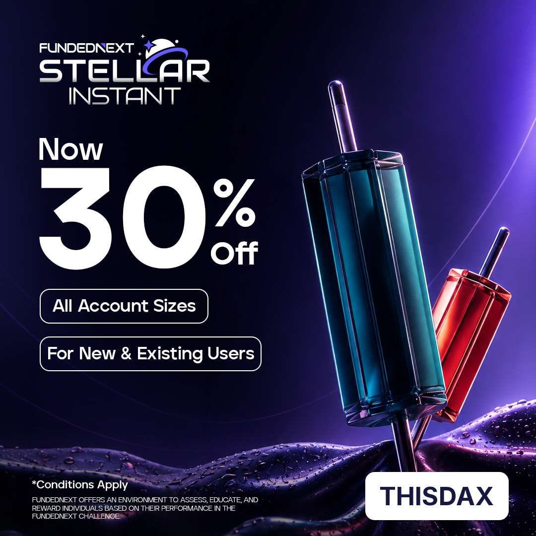 thissdax's tweet photo. Quick update: FundedNext just dropped another offer. 

You can now get 30% off any Stellar Instant account on your first purchase.

This one is for those who don’t want to go through an evaluation you get the account and start trading immediately.

The discounted 6K accounts are also still available if you prefer to start smaller:

Stellar 2-Step 6K — $29.99
Stellar 1-Step 6K — $39.99

So whether you want to start small or skip the evaluation completely, there’s an option for you.

🔗https://t.co/nIsrSA48SY

Jump on it while the offer is still live.