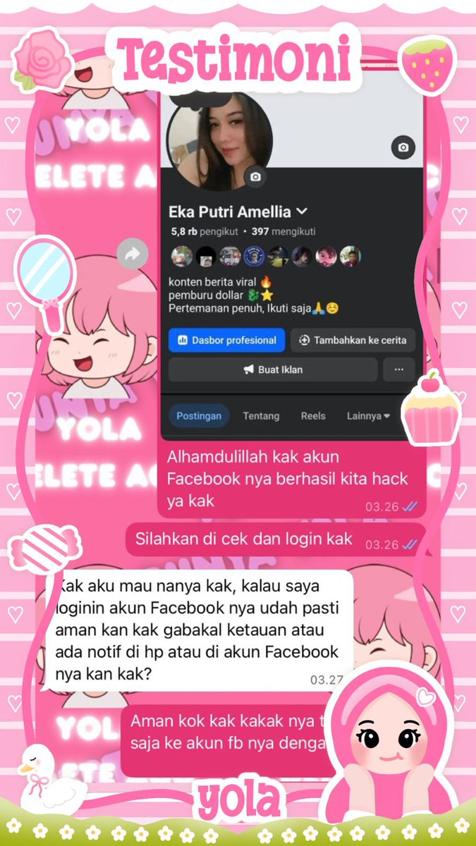kvesini's tweet photo. JASA PEMULIHAN AKUN/HAPUS AKUN, BERGARANSI RESMI GUYSS

KENDALA :#zonajajan
🌷BALIKIN AKUN ALL GAME
🌷JASA SADAP WA/IG
🌷LUPA PASWORD &amp; LUPA DATA2
🌷JASA HAPUS AKUN ALL SOSMED
🌷JASA PULIHKAN AKUN 
GOGGLE ,GMAIL,INSTAGRAM,TWITER, FB,TIKTOK,LINE,DLL. #zonauang

Fast WA di BIO‼️ https://t.co/h2VQ3nKT67